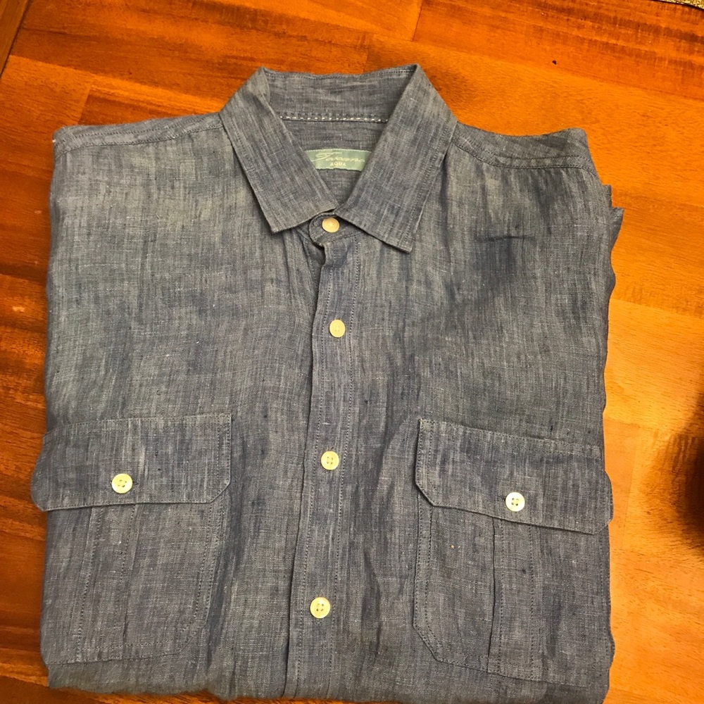 Toscano Men’s linen short sleeve shirt!